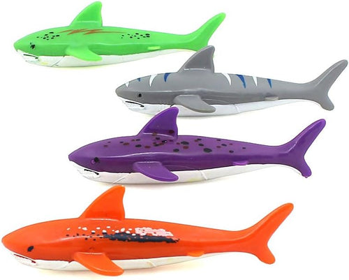 Diving Pool Toy 4-Pack Underwater Torpedo Sharks for Kids