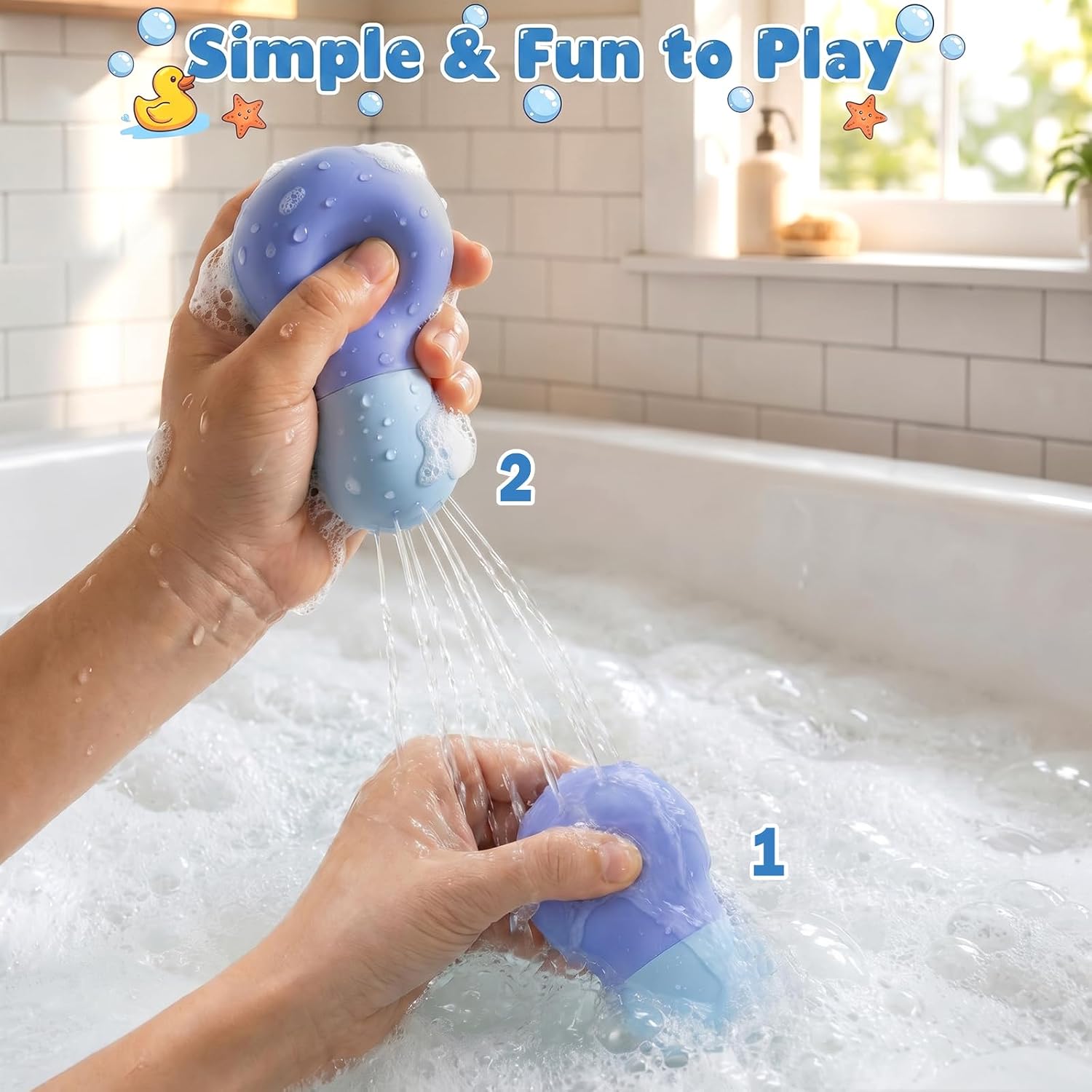 Baby Bath Toys, Sensory Water Toys for Babies & Toddlers 6–18 Months